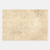 Gold White Glam-kerstluipaard afdrukken Inpakpapier Vel (Voorkant)