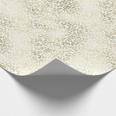Gold White Glam Leopard Print Cadeaupapier (Hoek)