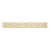 Gold White Glitter Boho Popular Stripes Collectie Satijnen Lint (Voorkant)