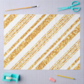Gold White Glitter Boho Popular Stripes Collectie Tissuepapier (Craft)