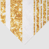 Gold White Glitter Boho Popular Stripes Collectie Tissuepapier (Detail)