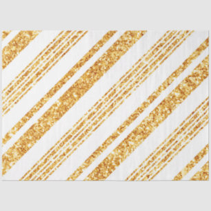 Gold White Glitter Boho Popular Stripes Collectie Tissuepapier
