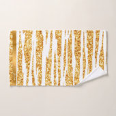 Gold White Glitter Boho Popular Tiger Collectie Bad Handdoek (Handdoek)
