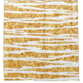 Gold White Glitter Boho Popular Tiger Collectie Douchegordijn (Voorkant)