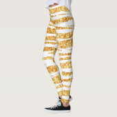 Gold White Glitter Boho Popular Tiger Collectie Leggings (Links)