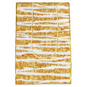 Gold White Glitter Boho Popular Tiger Collectie Medium Cadeauzakje (Achterkant)