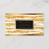Gold White Glitter Boho Popular Tiger Collectie Visitekaartje (Voorkant)