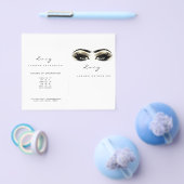 Gold White Glitter Makeup Eyes Lash Printerbrochur Flyer (Enkel)