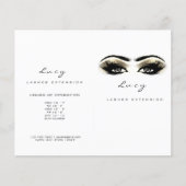Gold White Glitter Makeup Eyes Lash Printerbrochur Flyer (Voorkant)