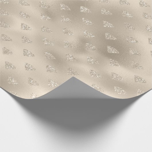 Gold White Glitz Glitter Diamonds Cadeaupapier (Hoek)