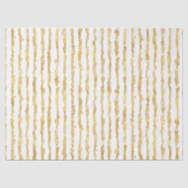 Gold White Glitz Stripes Tissuepapier