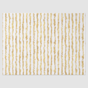 Gold White Glitz Stripes Tissuepapier