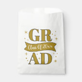 Gold & White Graduation Party Bedankzakje (Voorkant)