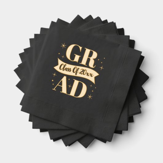 Gold & White Graduation Party Folie Servetten (Insitu (Gestapeld))