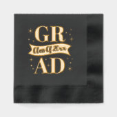 Gold & White Graduation Party Folie Servetten (Voorkant)