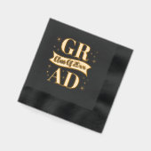 Gold & White Graduation Party Folie Servetten (Links)