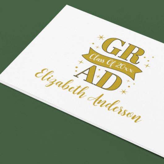 Gold & White Graduation Party Gastenboek