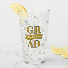 Gold & White Graduation Party Glas