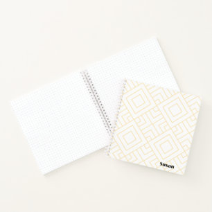 Gold White Graphic Diamonds Sketchbook Journal Notitieboek