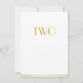 Gold White Great Gatsby Wedding Table Kaarten Twee (Achterkant)