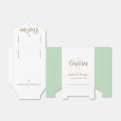Gold White Green baby Baptisme Cross Hartelijk dan Bedankdoosjes (Uitgevouwen)