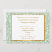 GOLD WHITE GREEN LACE  ENGAGTY KAART (Achterkant)
