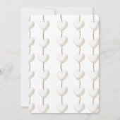 Gold White Hearts Vrijgezellenfeest Kaart (Achterkant)