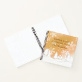 Gold White House Snowflakes Winter Quote Notitieboek (Binnen)