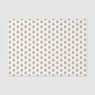 Gold/White Iconic kerstboompatroon Tissuepapier