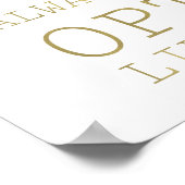 Gold White Inspirerend offertes Poster (Hoek)