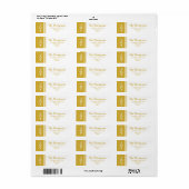 Gold White JOY | Retouradreslabel Etiket (Full Sheet)