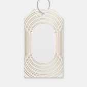 Gold White - kerstfeest met eigen foto's Cadeaulabel (Achterkant)