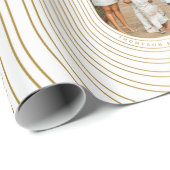 Gold White - kerstfeest met eigen foto's Cadeaupapier (Rol Hoek)