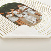 Gold White - kerstfeest met eigen foto's Sherpa Deken (3/4)