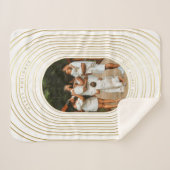 Gold White - kerstfeest met eigen foto's Sherpa Deken (Voorkant (horizontaal))