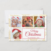 Gold & White-kerstfeestdagen — Fotokaarten Kaart (Voorkant)