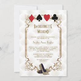 Gold White Las Vegas Casino Bachelorette Weekend Kaart