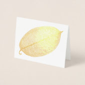 Gold White Leaf Grid Illustratie Folie Kaart (Voorkant)