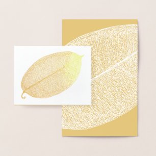 Gold White Leaf Grid Illustratie Folie Kaart