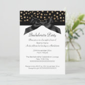 GOLD WHITE LEOPARD DIAMOND BACHELORETTE INVITATIE KAART (Staand voorkant)