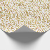 Gold White leopard-printer        Cadeaupapier (Hoek)