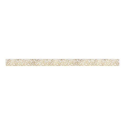 Gold White leopard-printer    Grosgrain Lint (Voorkant)