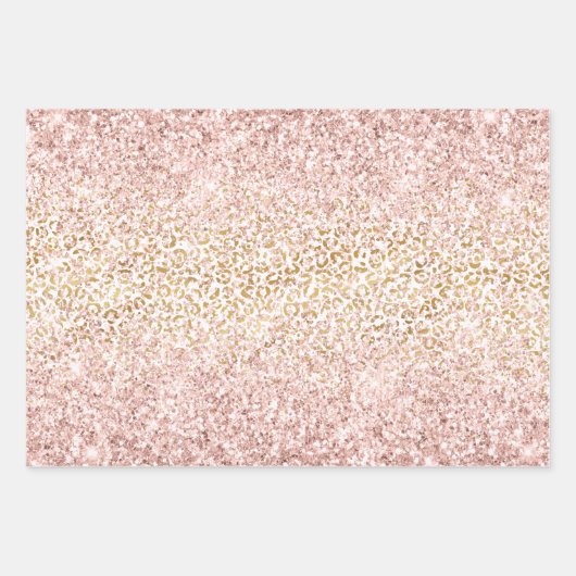 Gold White leopard-printer Inpakpapier Vel (Voorkant 3)