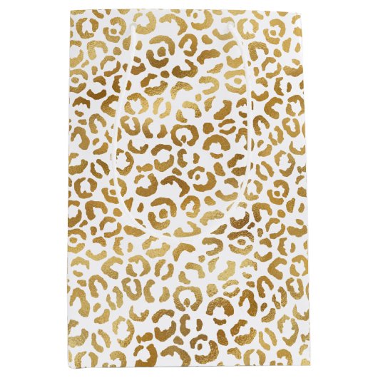 Gold White leopard-printer           Medium Cadeauzakje (Voorkant)