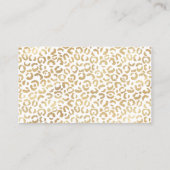 Gold White leopard-printer       Visitekaartje (Achterkant)