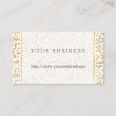 Gold White leopard-printer       Visitekaartje (Voorkant)