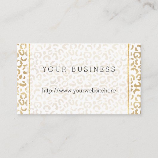 Gold White leopard-printer       Visitekaartje (Voorkant)