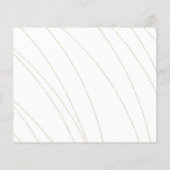 Gold & White Lines Photo Weddenschap Save the Date (Achterkant)