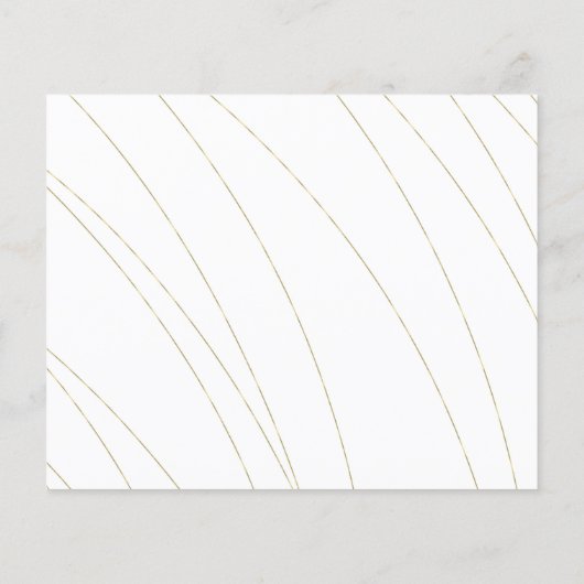Gold & White Lines Photo Weddenschap Save the Date (Achterkant)