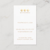 Gold White logo elegant moderne sociale media Visitekaartje (Achterkant)